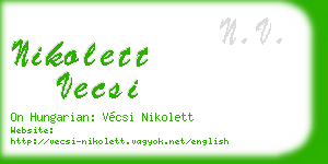 nikolett vecsi business card